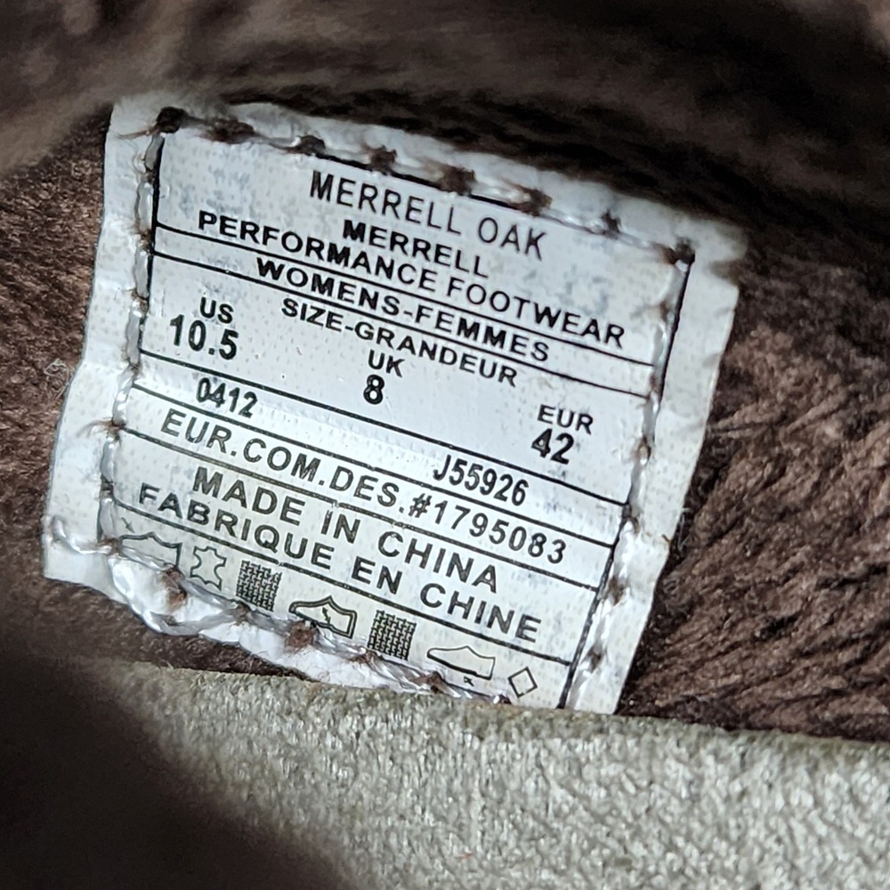 Merrell Oak Encore Mocs Womens 10.5 Brown Suede Felt Slip On Clogs J55926 - Picture 8 of 9